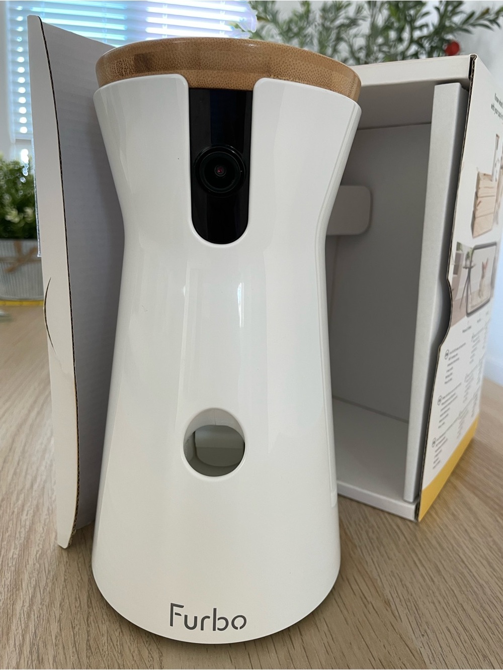 Furbo White Dog Camera with Treat Toss - Pet Monitoring & Interaction
